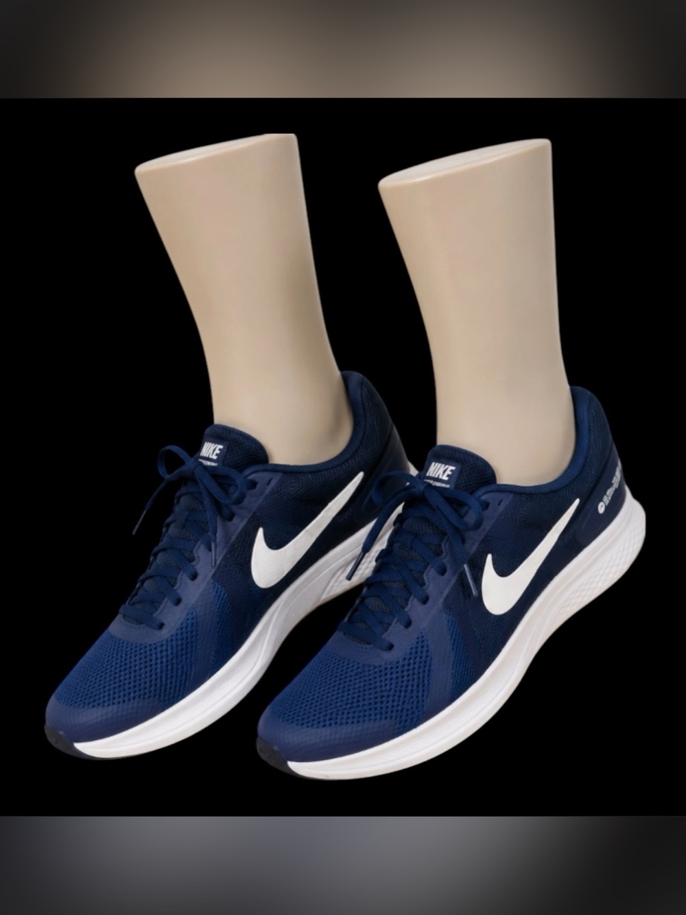 Nike Men's Navy and White Athletic Running Shoes